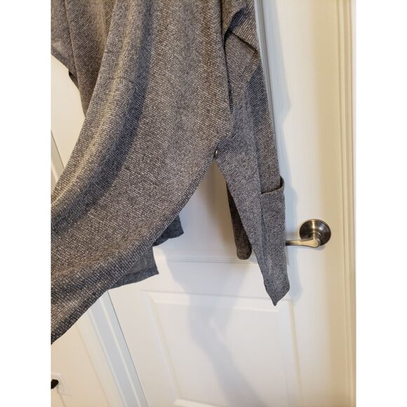 Bobeau gray open front, 2 pockets, single button split sides cardigan, size M - Picture 6 of 6